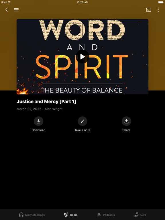 Alan Wright Ministries iPad screenshot 3 - Lifestyle app