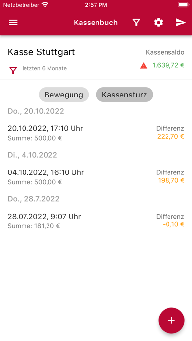 Simba Direkt Kassenbuch Screenshot