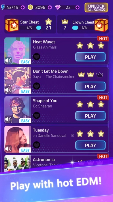 EDM Piano - Magic Fire Tiles Screenshot