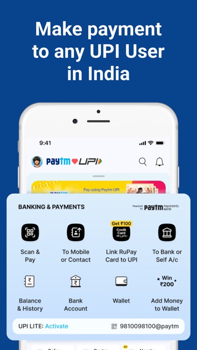 Screenshot #1 pour Paytm: Secure UPI Payments