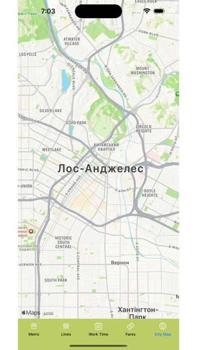 Los Angeles Subway Map Screenshot