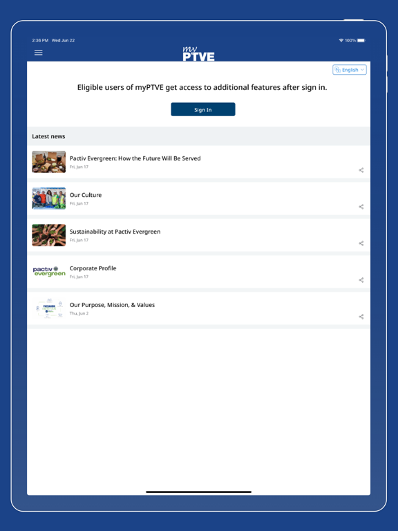 myPTVE - Pactiv Evergreen