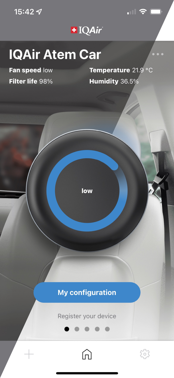 IQAir Atem Car and Desk