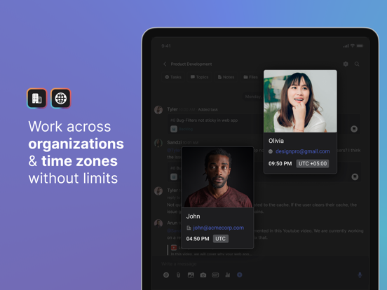 Rock - Messenger, Tasks, Notes iPad screenshot 6 - Productivity app