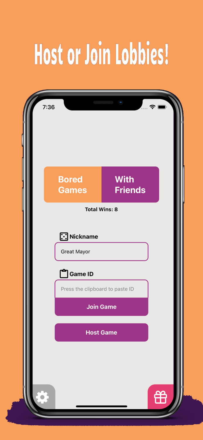 Bored Games with Friends