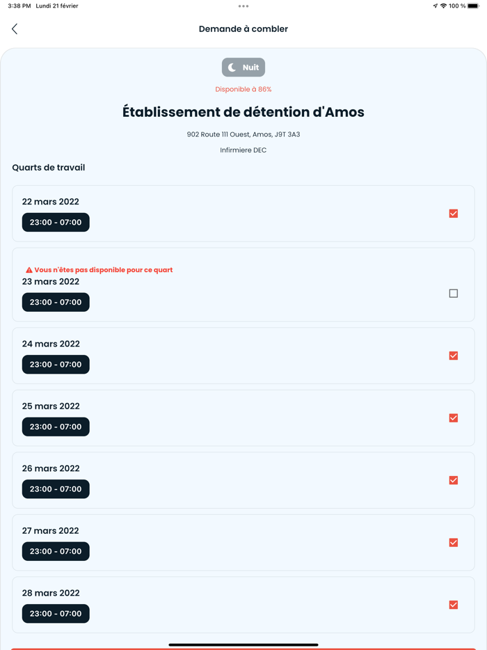 Placement Premier Soin