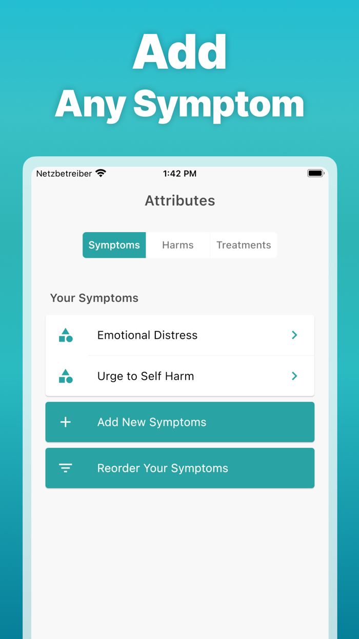 Self Harm Tracker and Recovery