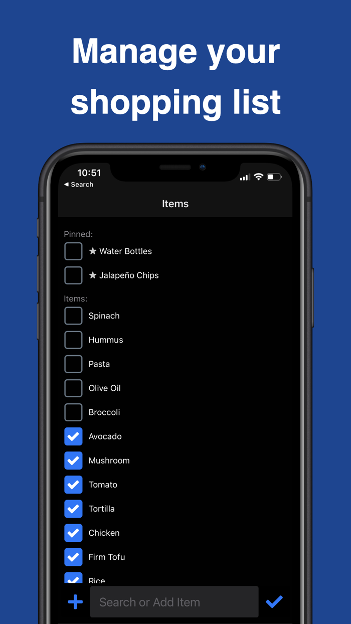 Rocket - Grocery Shopping List