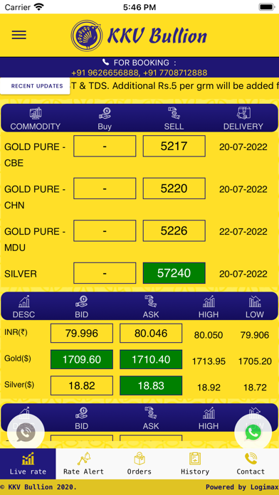 KKV Bullion Screenshot