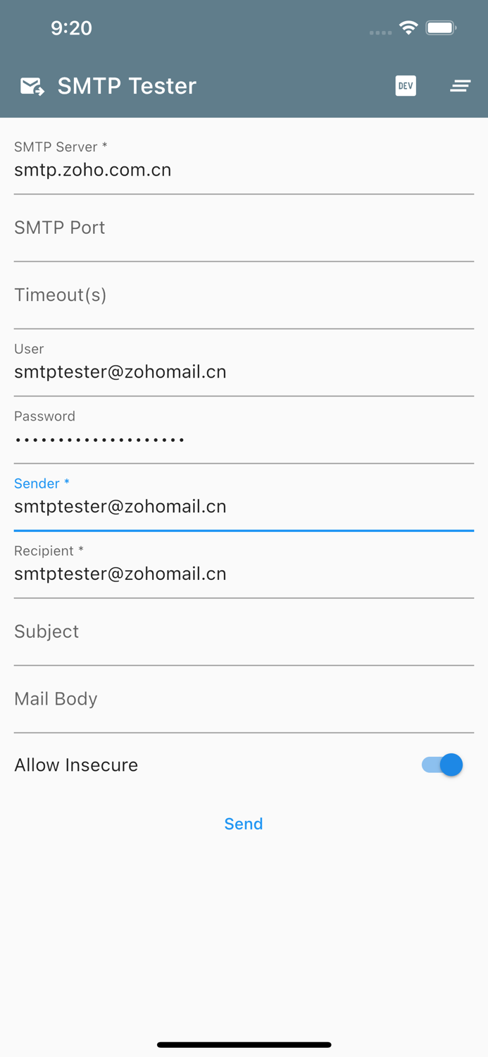 SMTPTester - Test smtp service