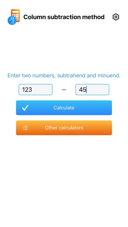 Column subtraction method