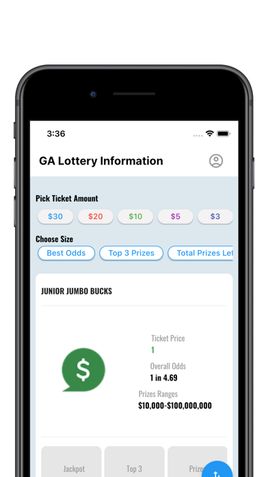 Lottery Results for Georgia Screenshot