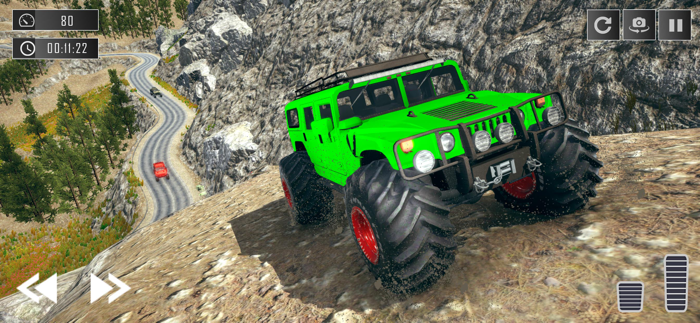 Offroad Jeep Hill Driving