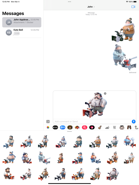 Screenshot #6 pour Snowblowing Stickers