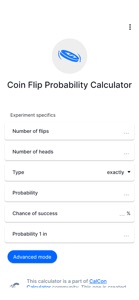 Coin Flip Probability screenshot #1 for iPhone