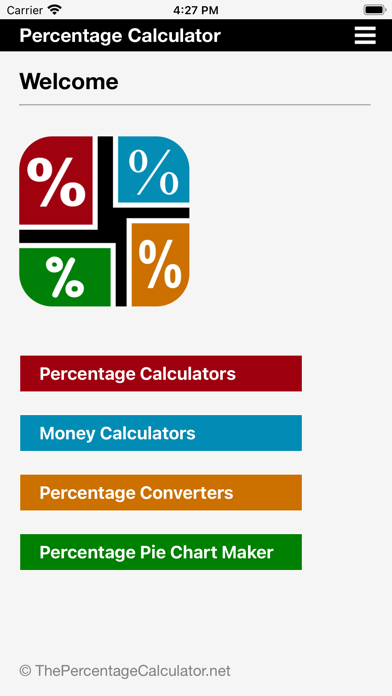 Percentage Calculator (%) Screenshot
