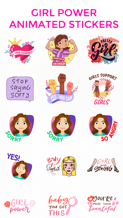 Screenshot #3 pour Girl Power Animated Stickers