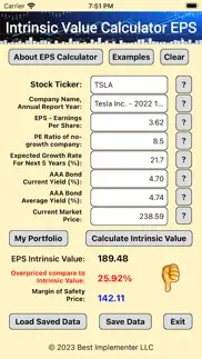 intrinsic value calculator eps iphone screenshot 4