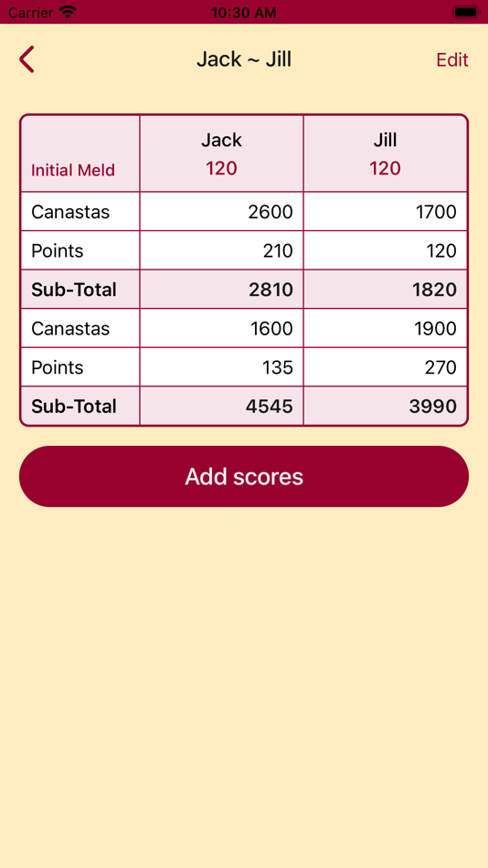 #3. Jonola Canasta Scorecard (iOS) 由: JONOLA INDUSTRIES