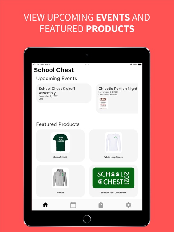 School Chest iPad screenshot