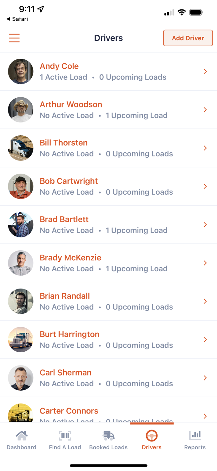 Sleek Carrier Portal