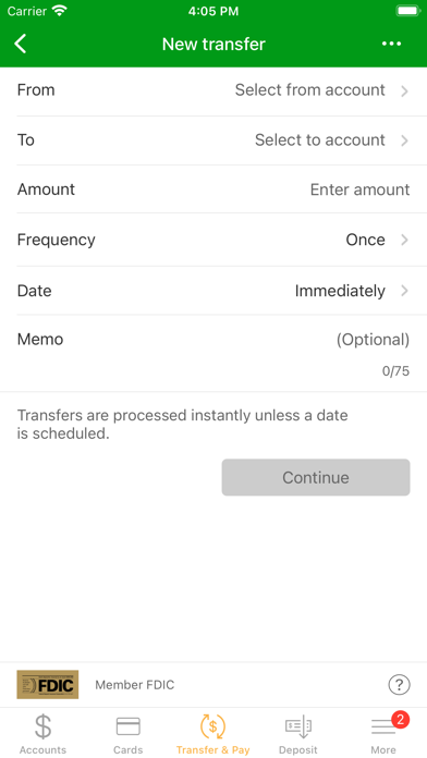 Greenfield Savings Bank Screenshot