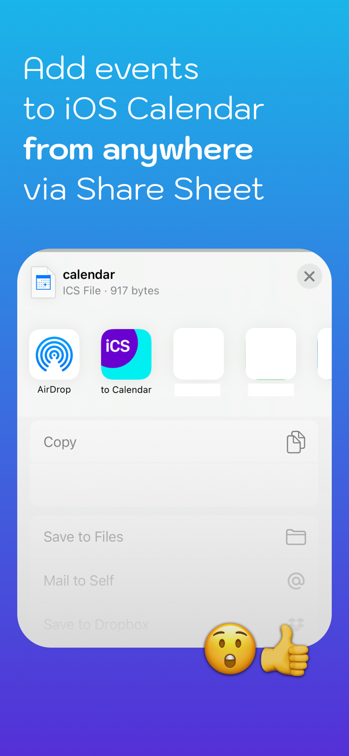 to Calendar import ics files⋆