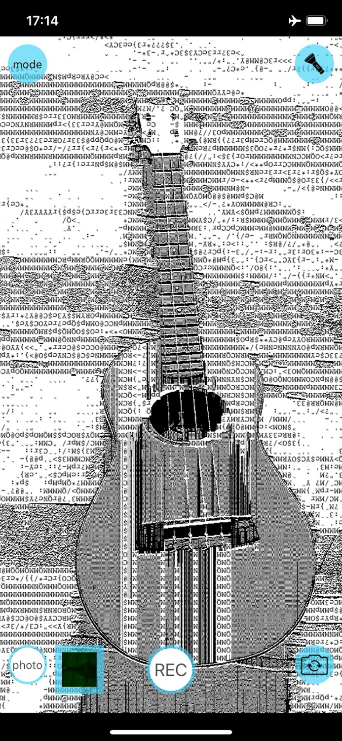 ASCII Camera Art filters