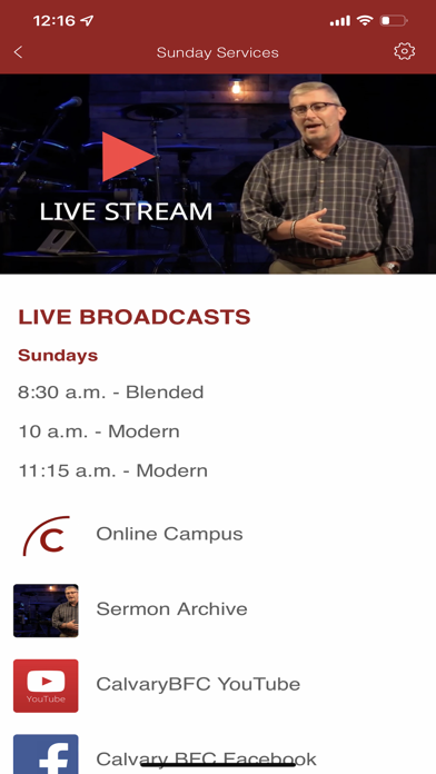 Calvary Bible Fellowship PA Screenshot