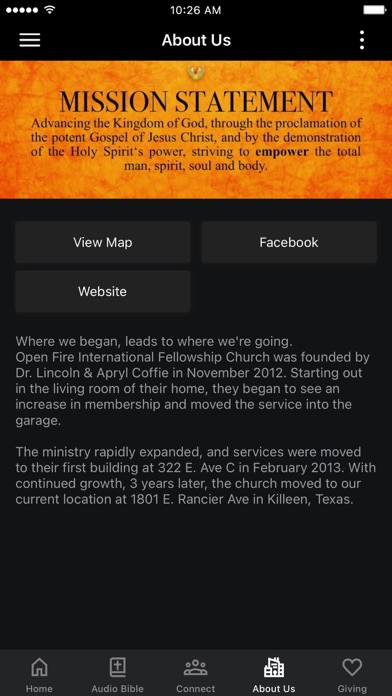 Open Fire Int'l Fellowship Screenshot