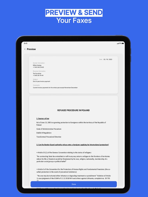 FaxUp - Send Fax From Phone iPad screenshot 6 - Business app