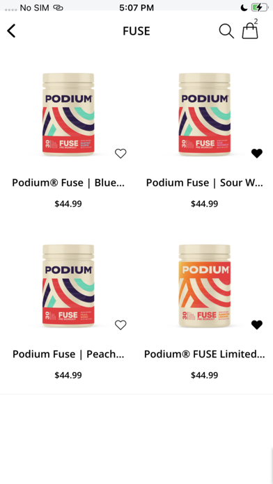 PODIUM Nutrition Screenshot