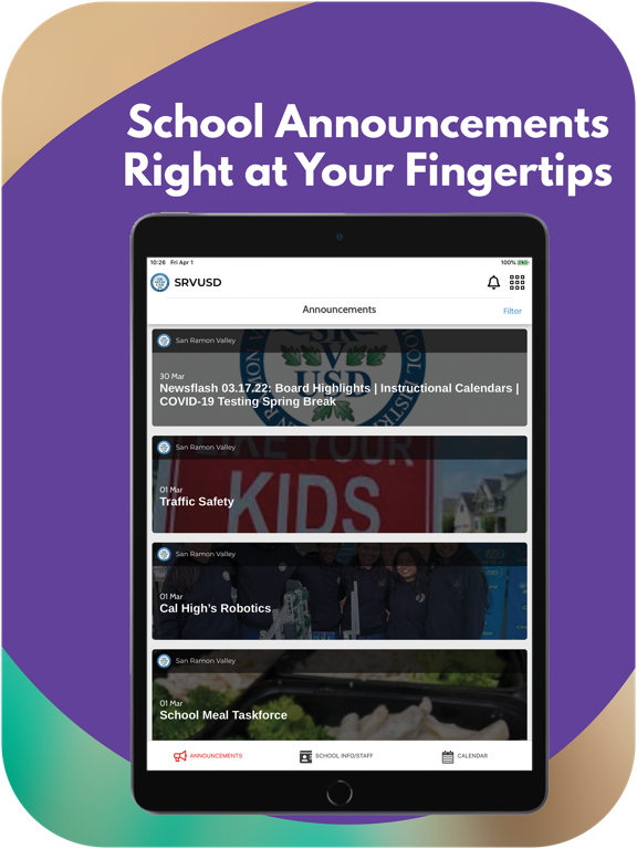 San Ramon Valley USD iPad screenshot 1 - Education app