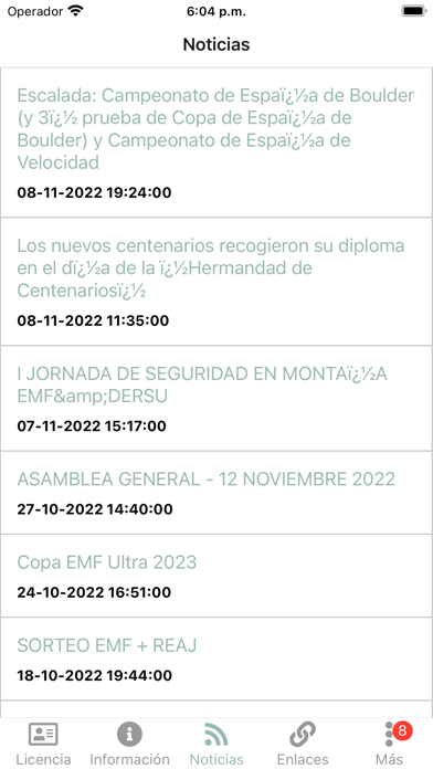 Euskal Mendizale Federazioa Screenshot