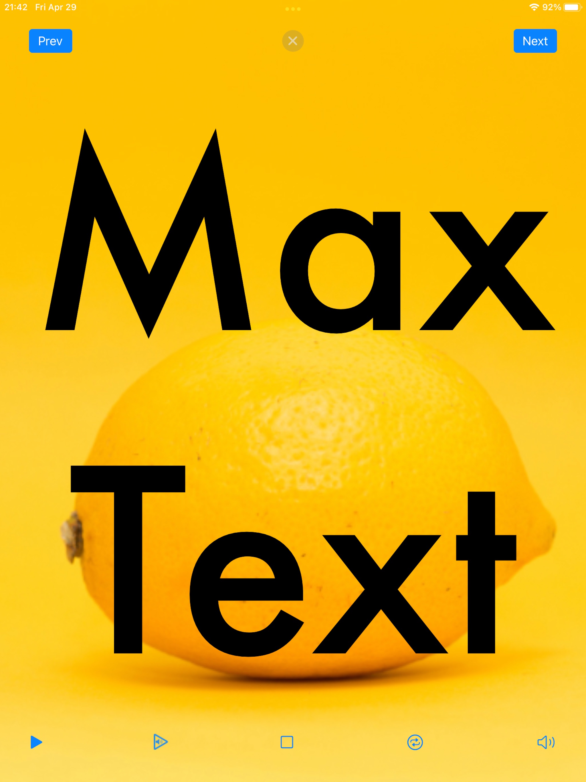 MaxText - 音声読み上げできる全画面スライドショーのおすすめ画像1