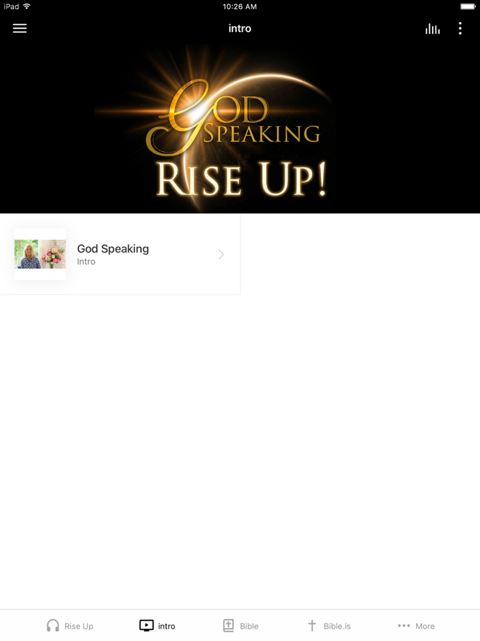 God Speaking Rise Up