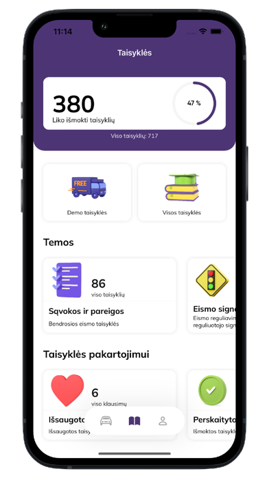KET testai ir teorija Screenshot