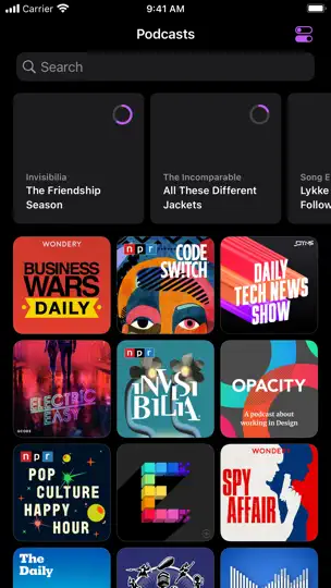 Captura de pantalla de Shadow. Podcast Player en iPhone 1