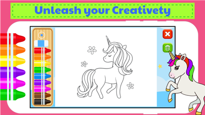 Unicorn Coloring Book Games Screenshot
