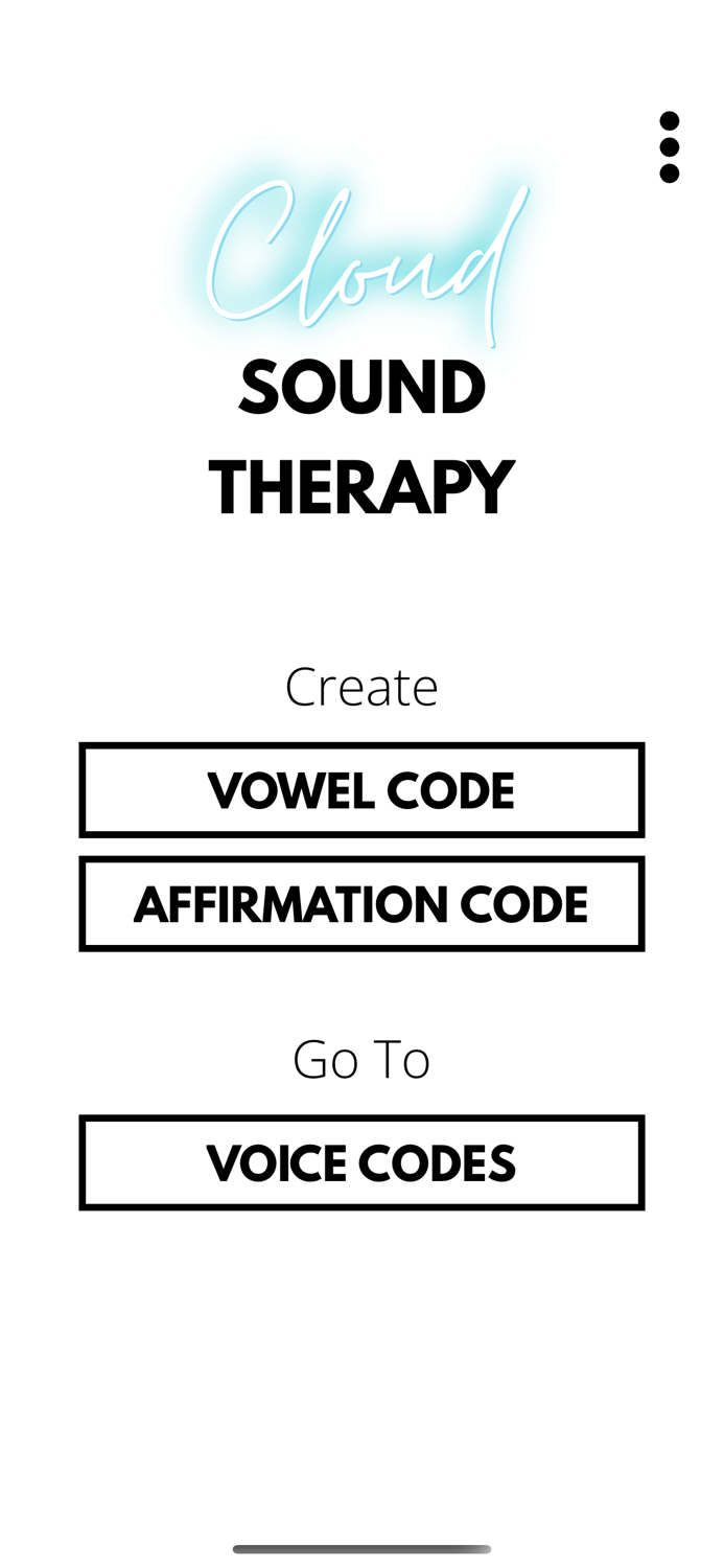 CLOUD SOUND THERAPY VOICE CODE