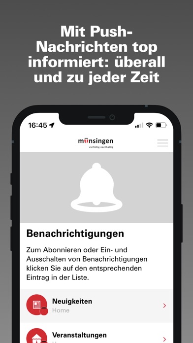 Gemeinde Münsingen Screenshot