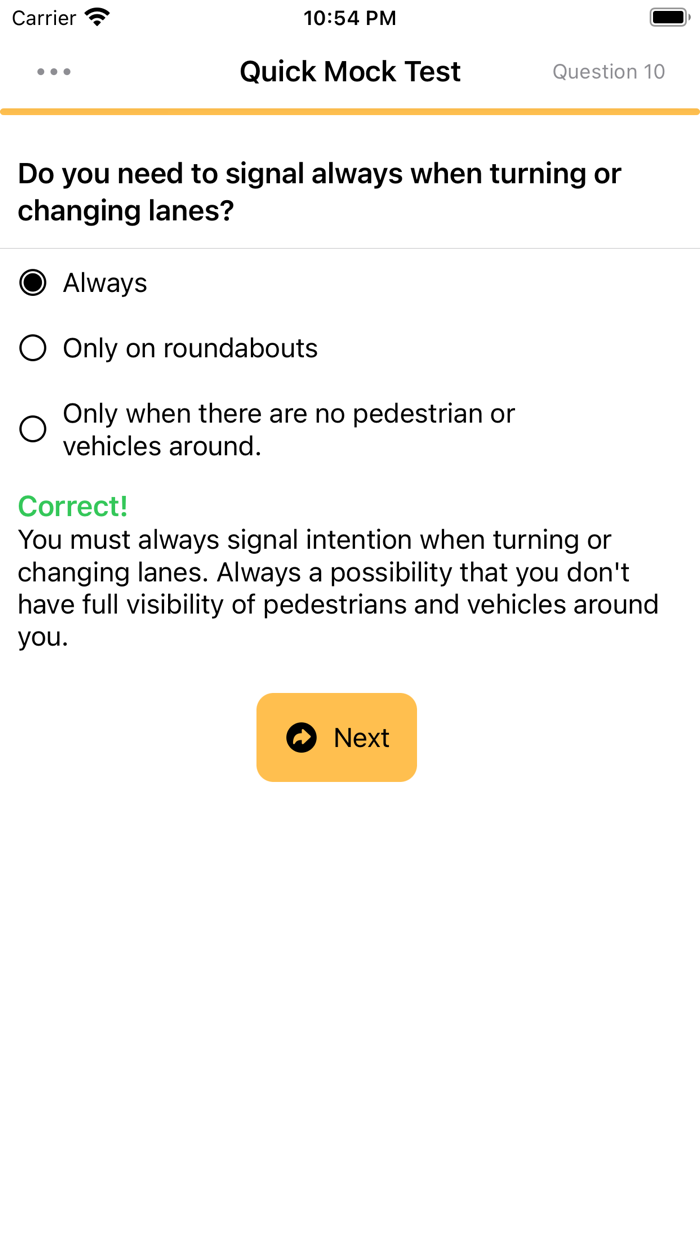 AU Driver-Rider Knowledge Test