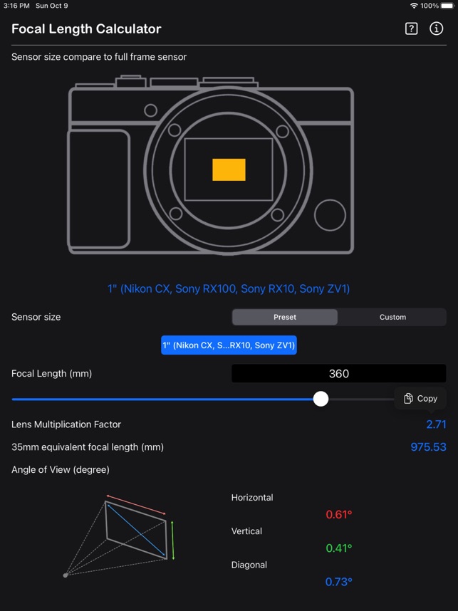 Focal Length Calculator on the App Store