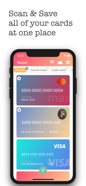 Wallet Pro - Екранна снимка на кредитен портфейл