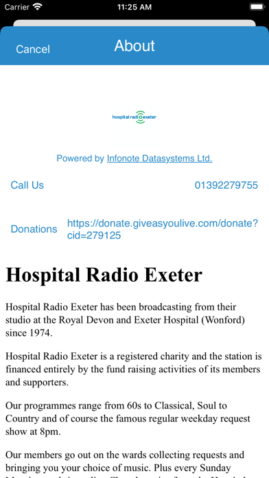 Hospital Radio Exeter Screenshot