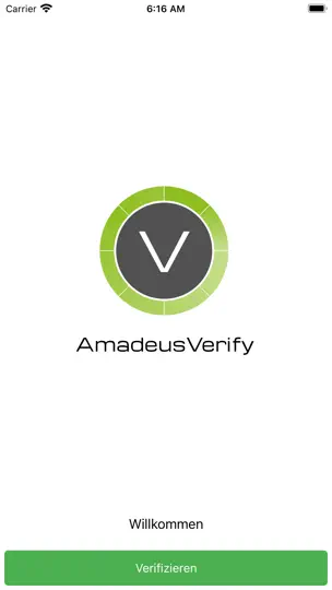 Screenshot von AmadeusVerify auf dem iPhone 1