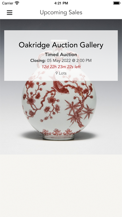 Oakridge Auctions Screenshot