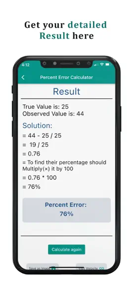 Game screenshot Percentage Error Calculator hack