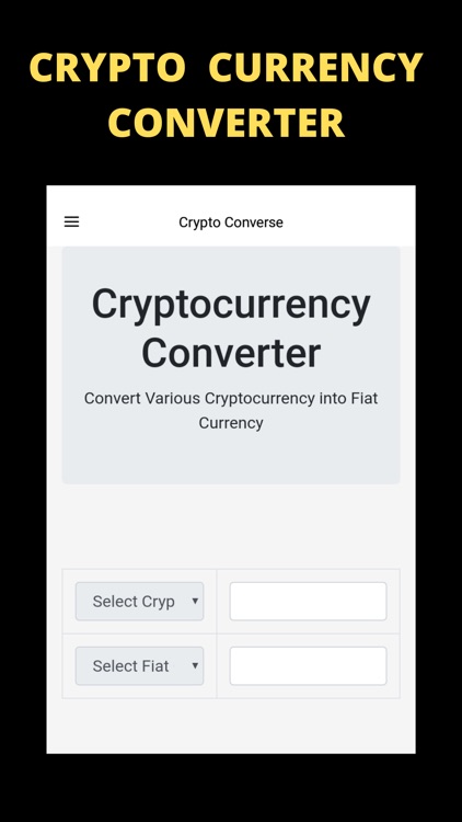 Crypto Currency Converter App