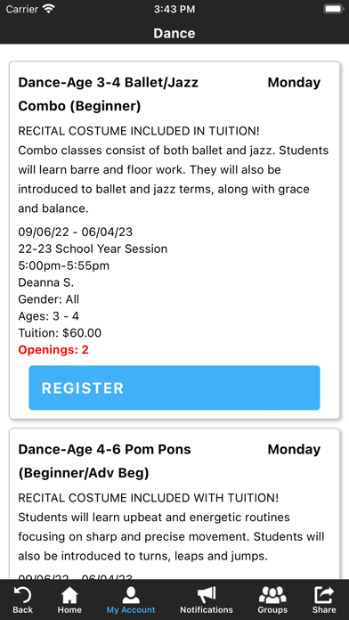 Foursis Dance & Gymnastics Screenshot